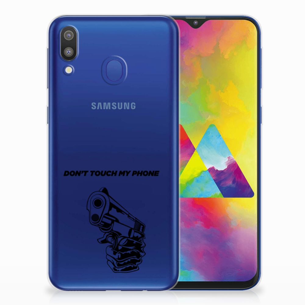 Samsung Galaxy M20 (Power) Silicone-hoesje Gun Don't Touch My Phone
