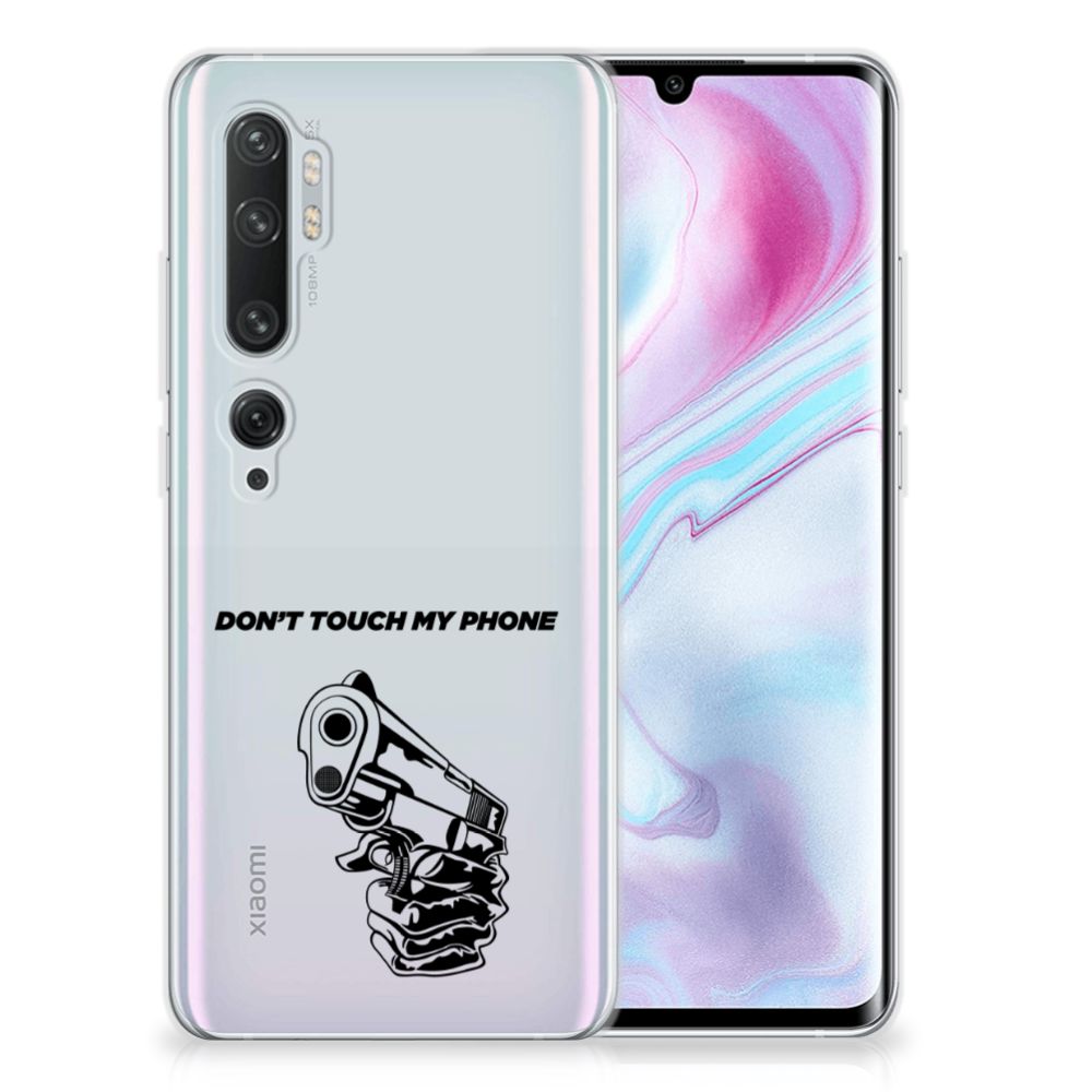 Xiaomi Mi Note 10 Pro Silicone-hoesje Gun Don't Touch My Phone
