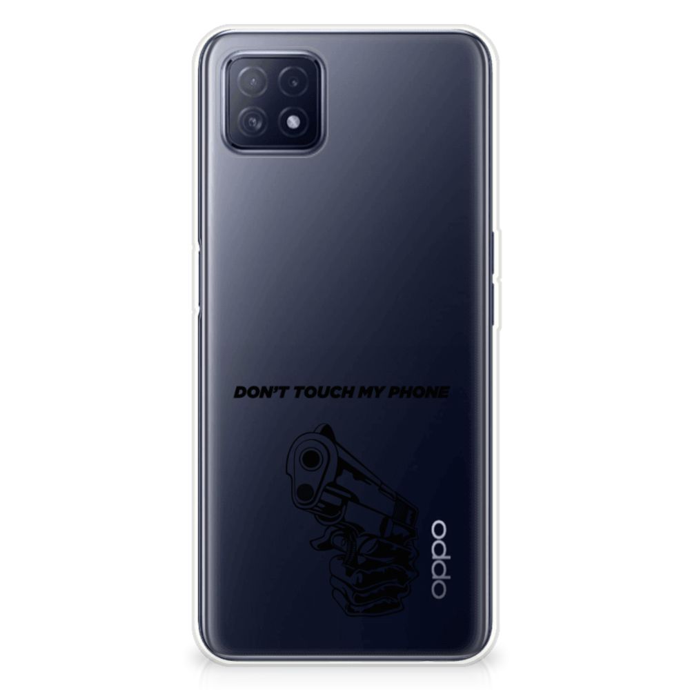 OPPO A53 5G | OPPO A73 5G Silicone-hoesje Gun Don't Touch My Phone