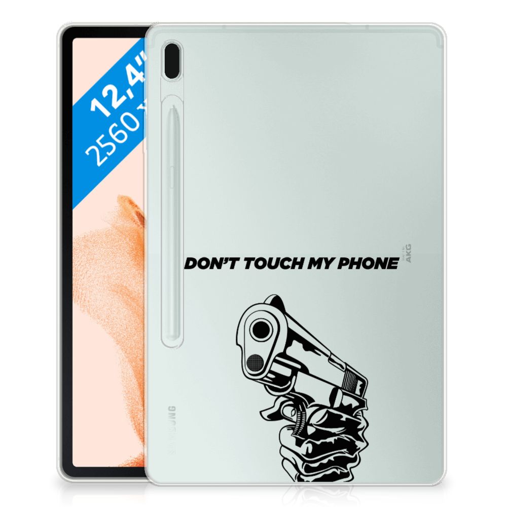 Samsung Galaxy Tab S7FE Print Case Gun Don't Touch My Phone