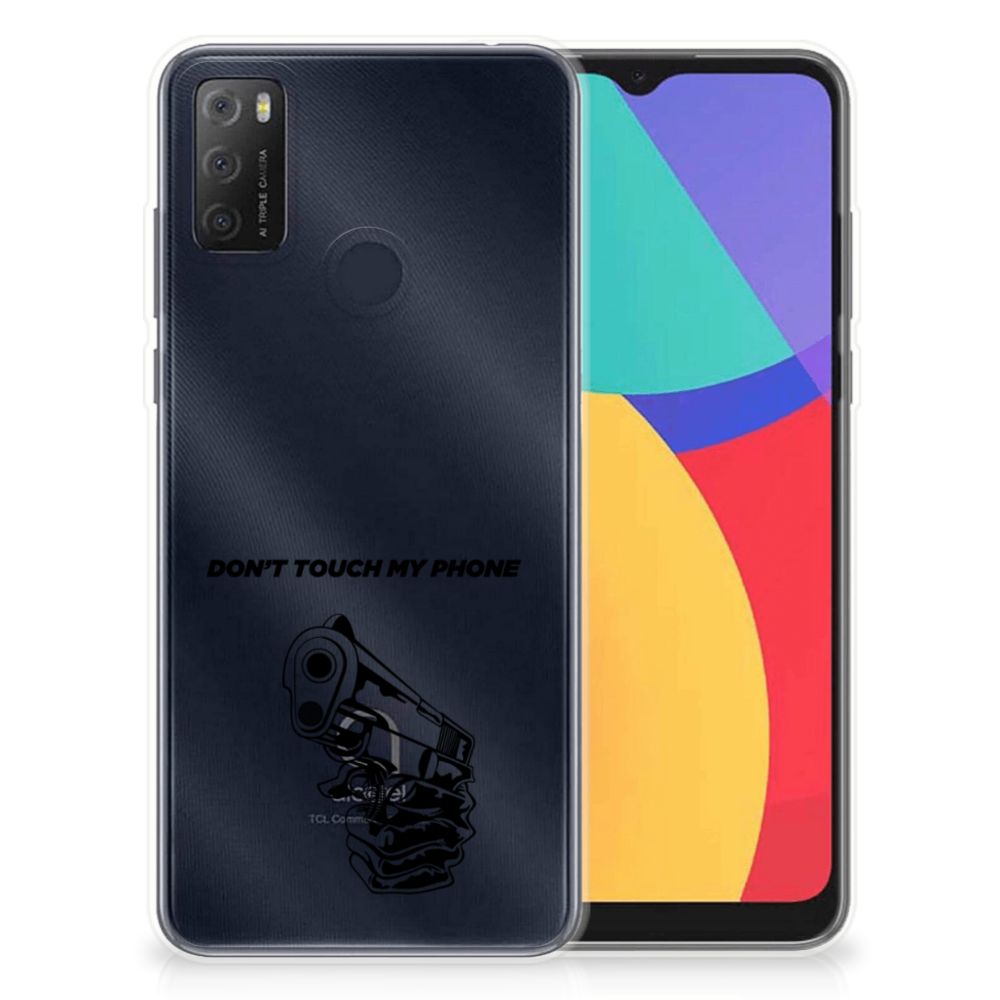 Alcatel 1S (2021) Silicone-hoesje Gun Don't Touch My Phone