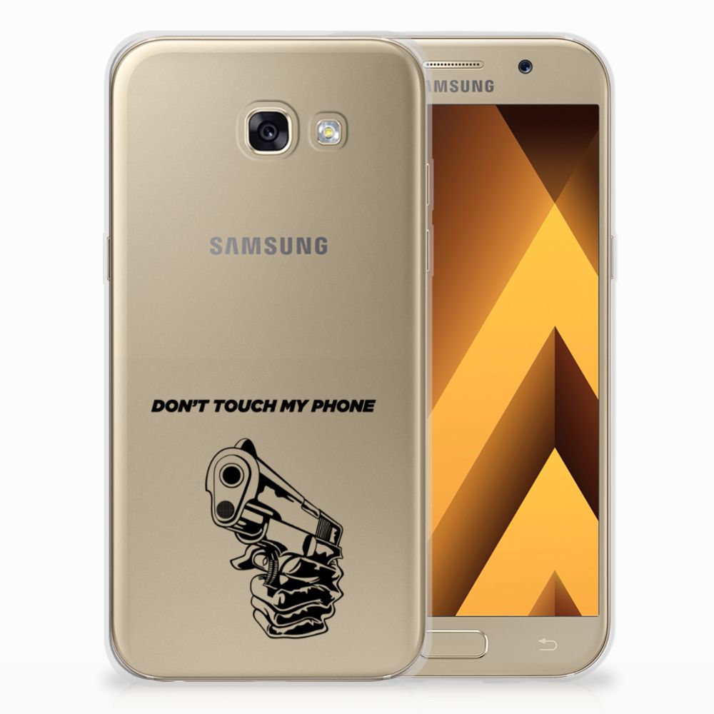 Samsung Galaxy A5 2017 Silicone-hoesje Gun Don't Touch My Phone