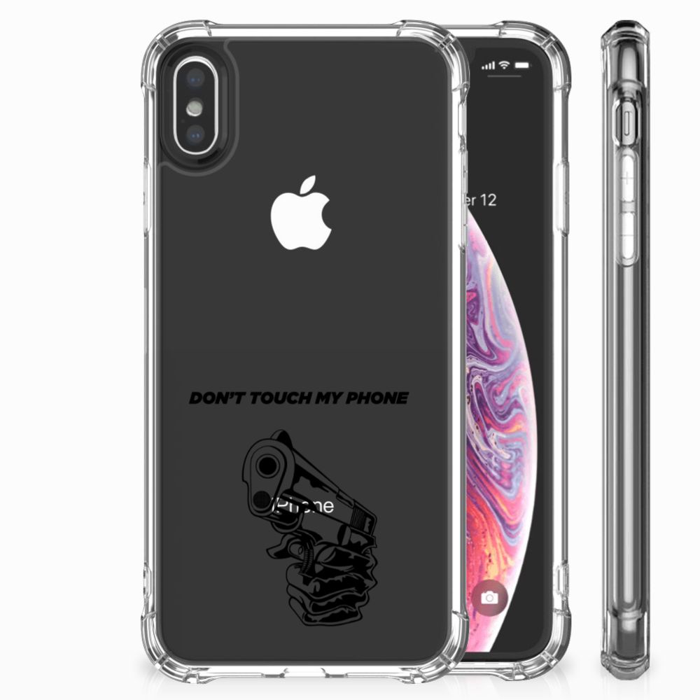 Apple iPhone X | Xs Anti Shock Case Gun Don't Touch My Phone