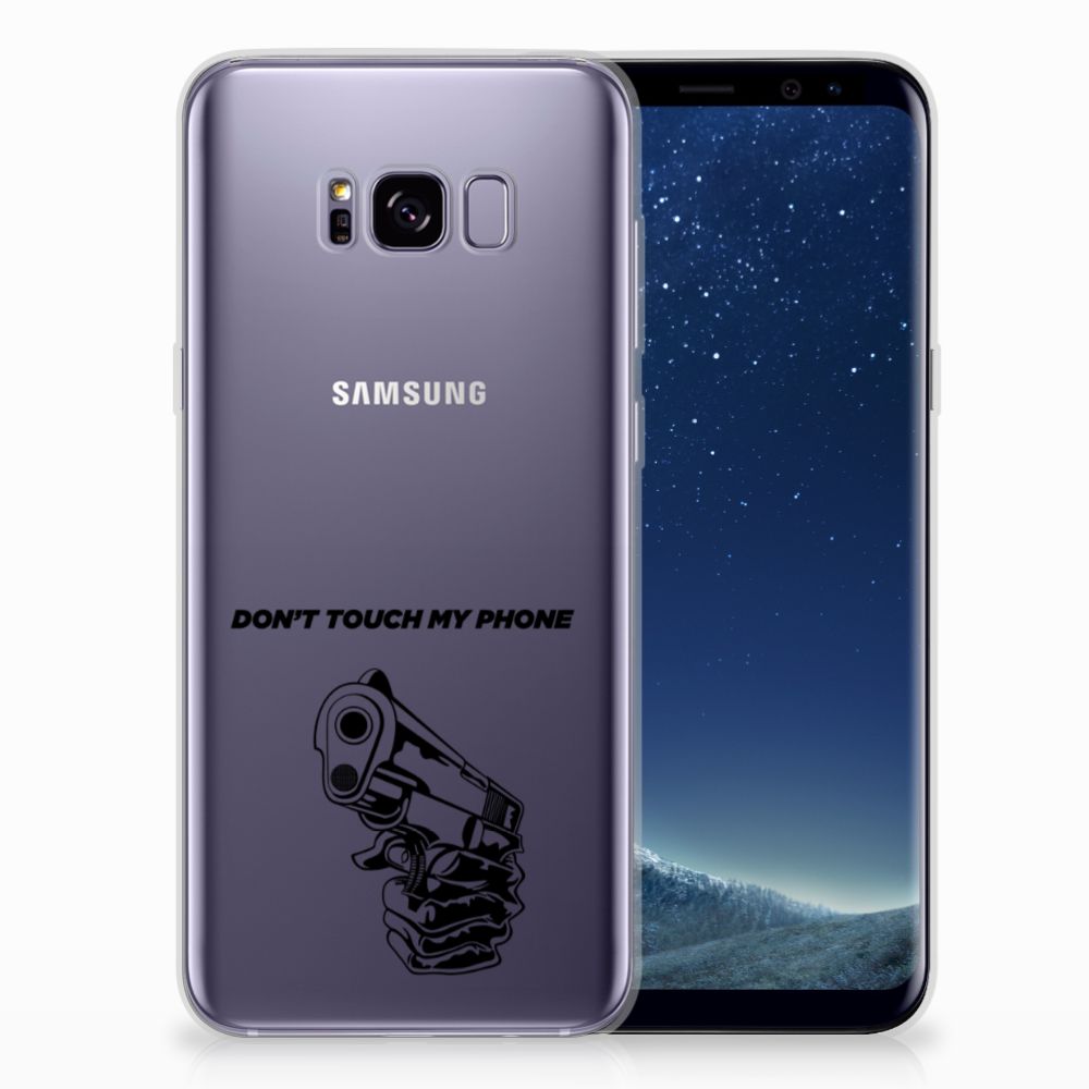 Samsung Galaxy S8 Plus Silicone-hoesje Gun Don't Touch My Phone