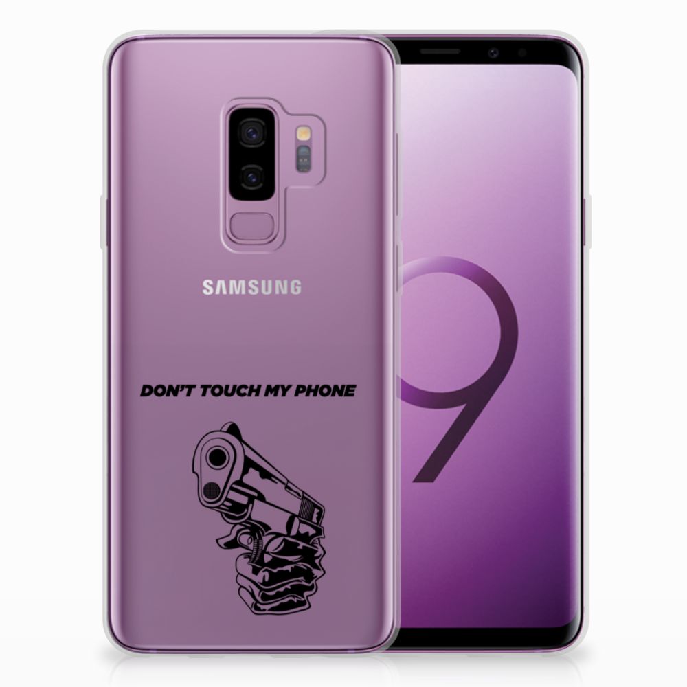 Samsung Galaxy S9 Plus Silicone-hoesje Gun Don't Touch My Phone