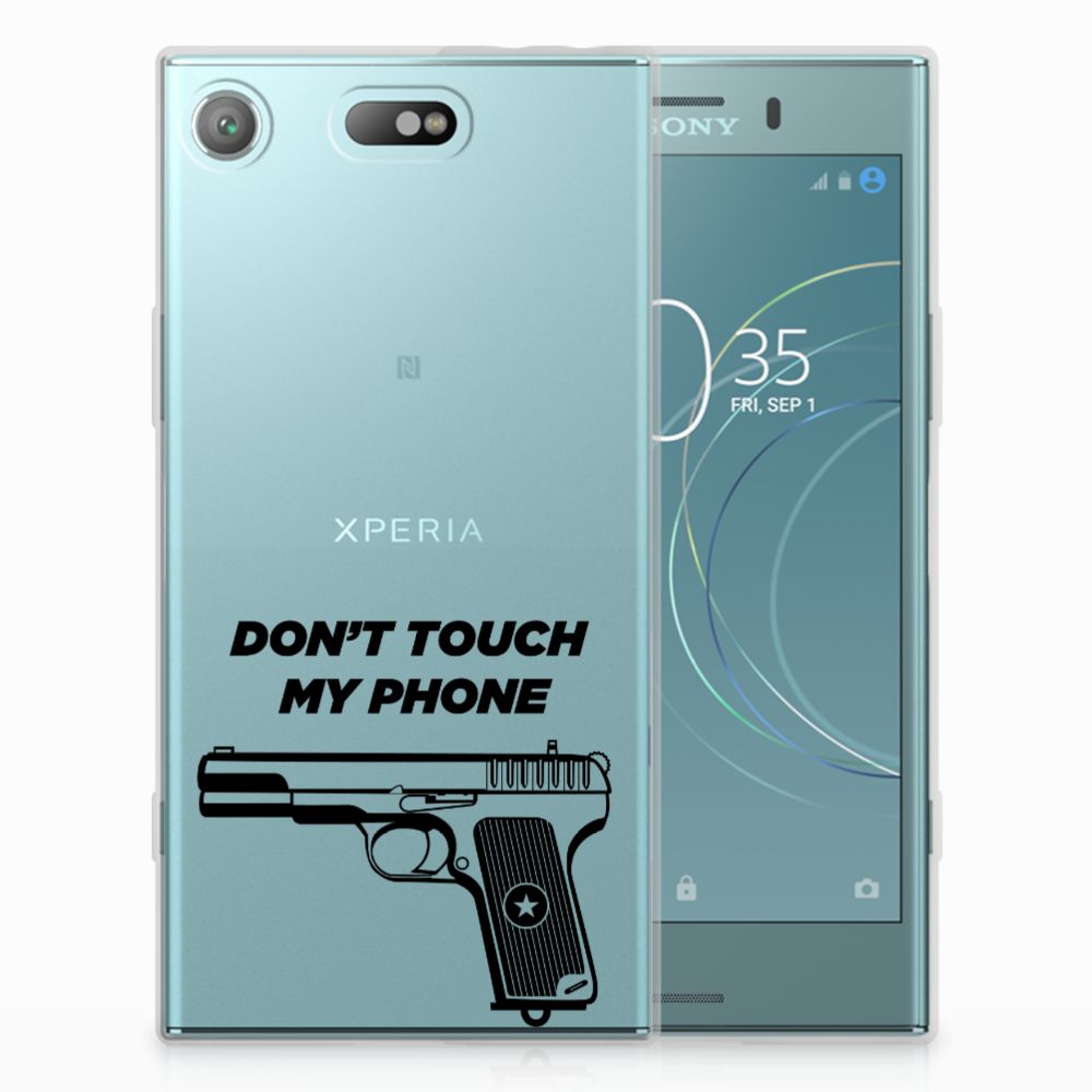Sony Xperia XZ1 Compact Silicone-hoesje Pistol DTMP