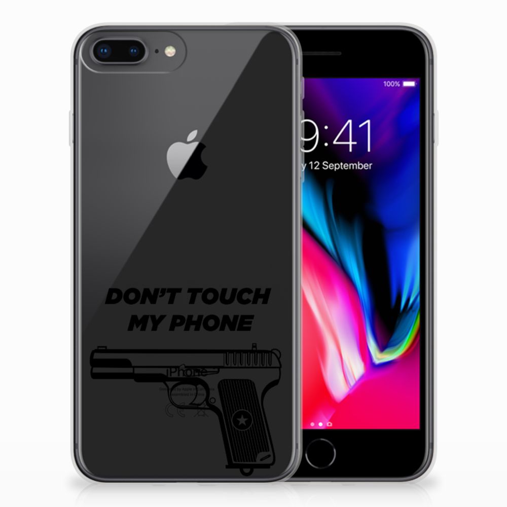 Apple iPhone 7 Plus | 8 Plus Silicone-hoesje Pistol DTMP