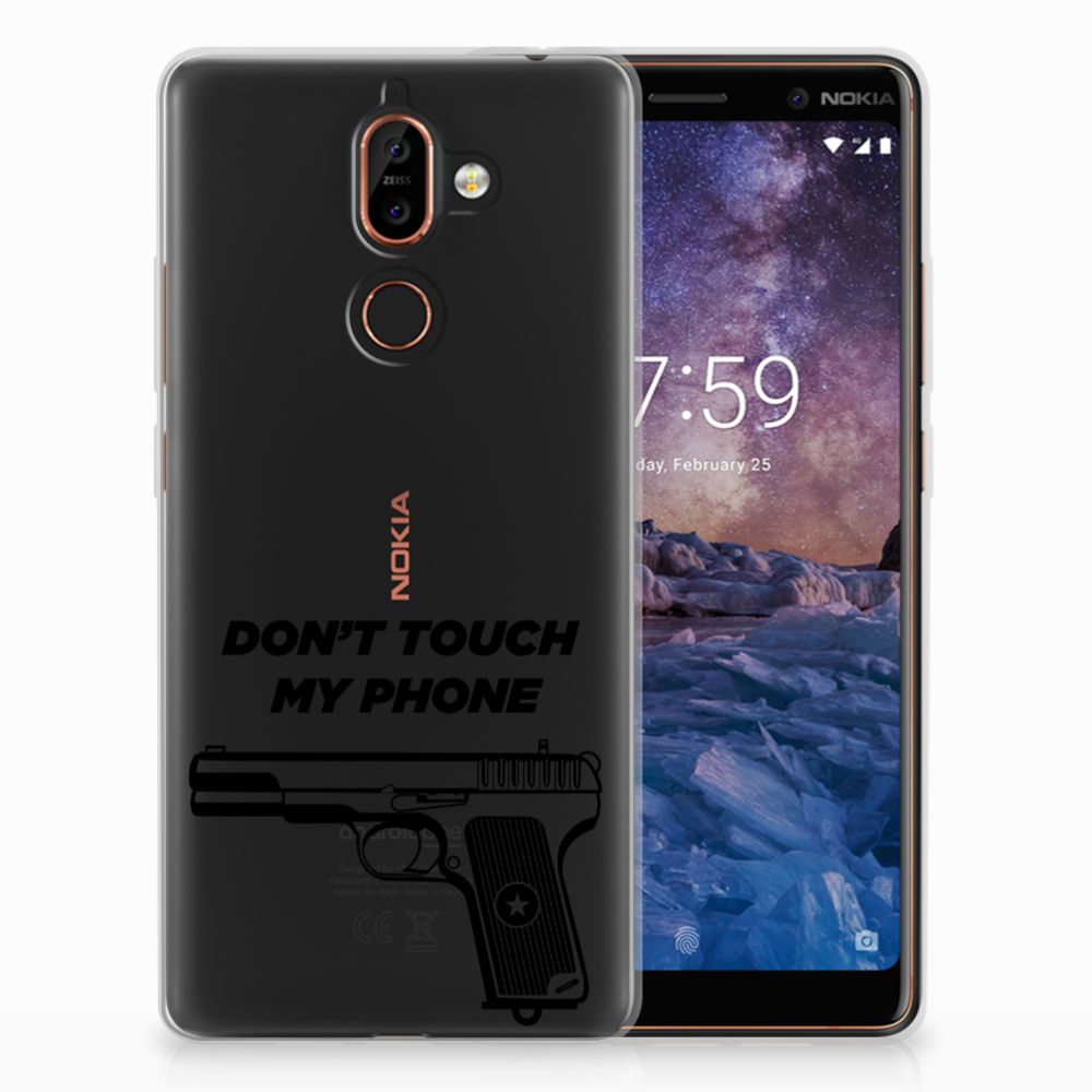 Nokia 7 Plus Uniek TPU Hoesje Pistol DTMP