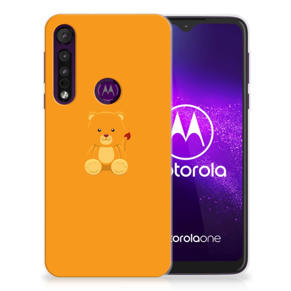 Motorola One Macro Telefoonhoesje met Naam Baby Beer