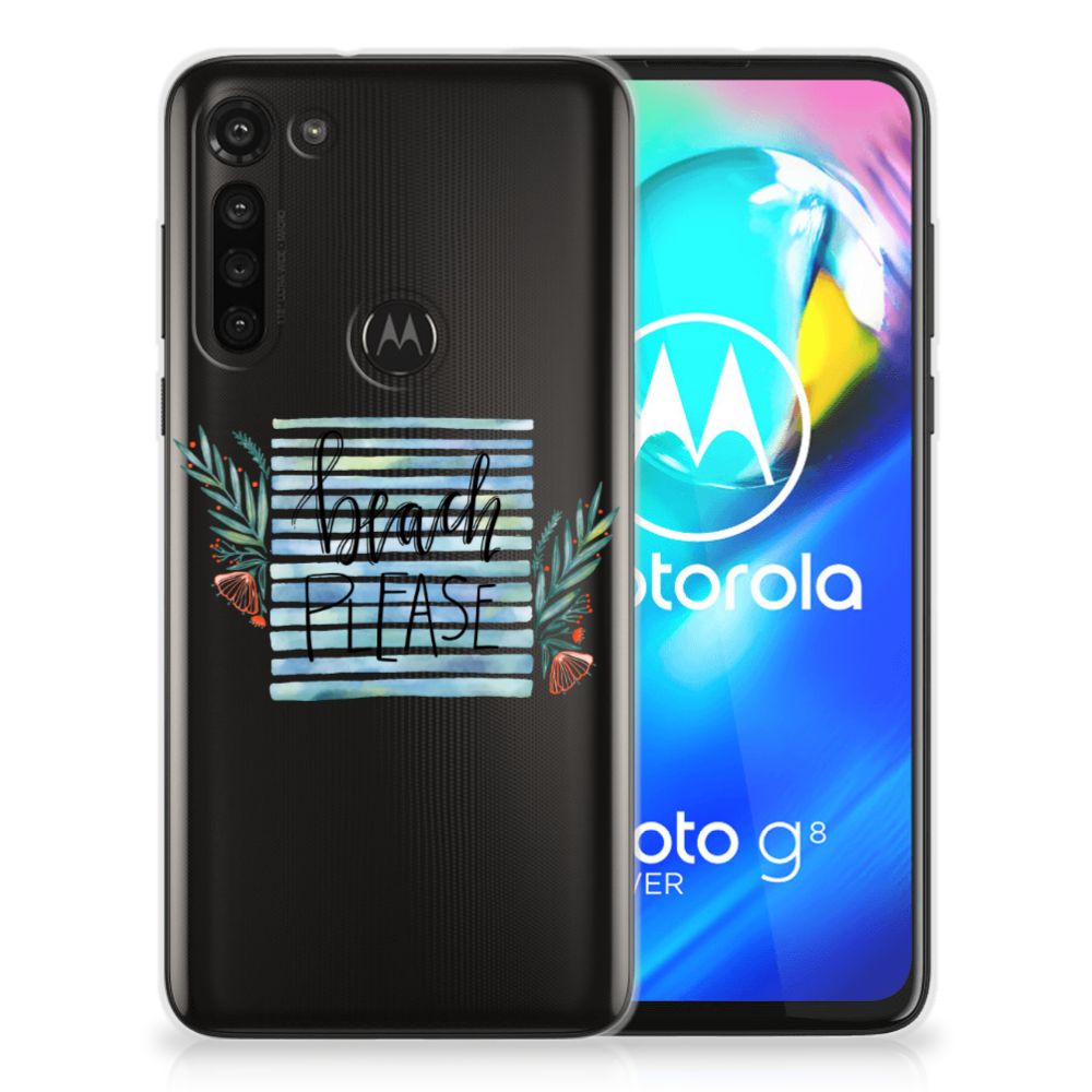 Motorola Moto G8 Power Telefoonhoesje met Naam Boho Beach