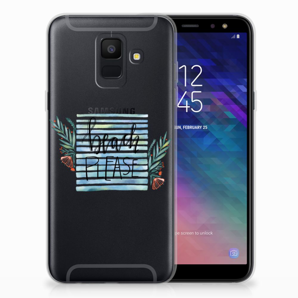 Samsung Galaxy A6 (2018) Telefoonhoesje met Naam Boho Beach
