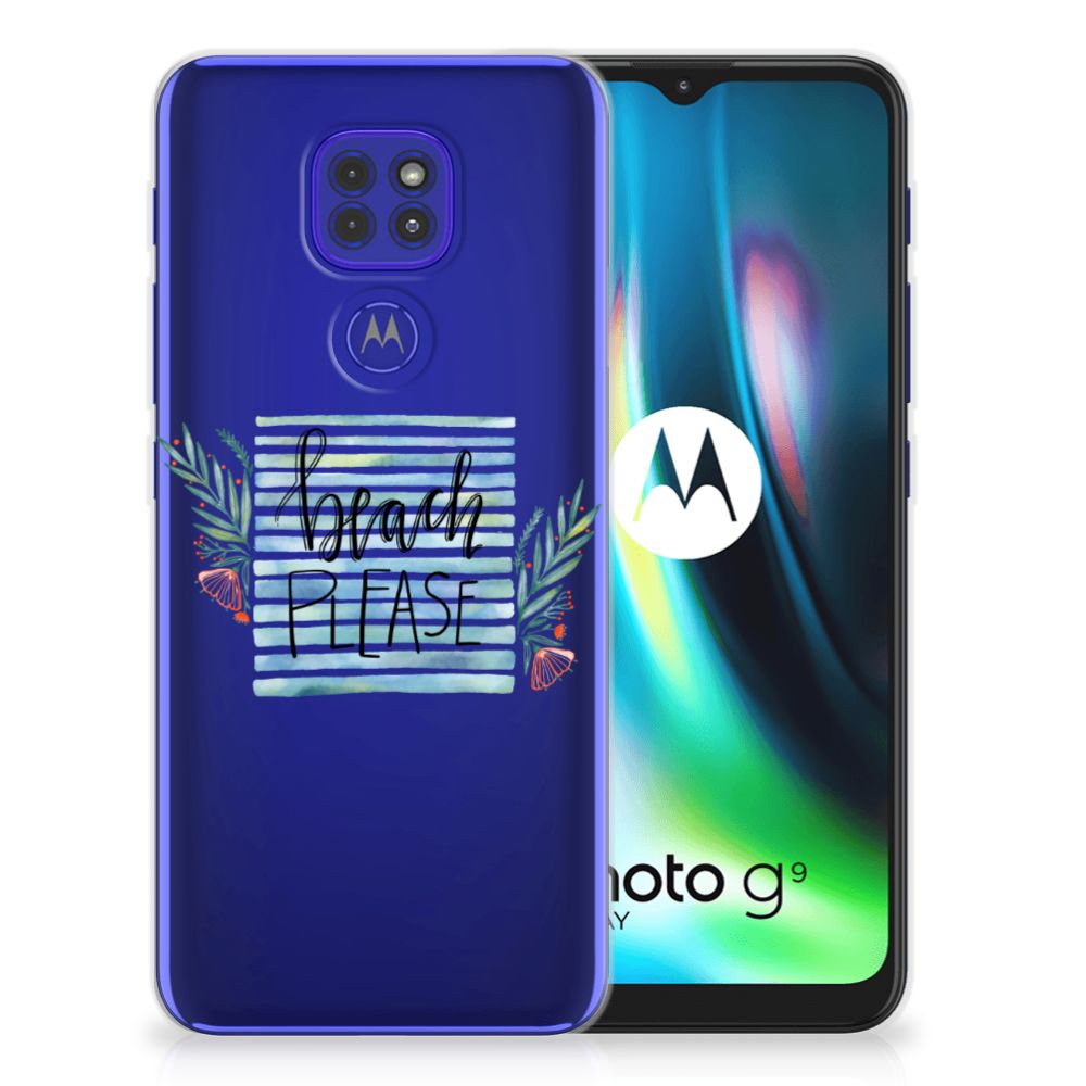 Motorola Moto G9 Play | E7 Plus Telefoonhoesje met Naam Boho Beach