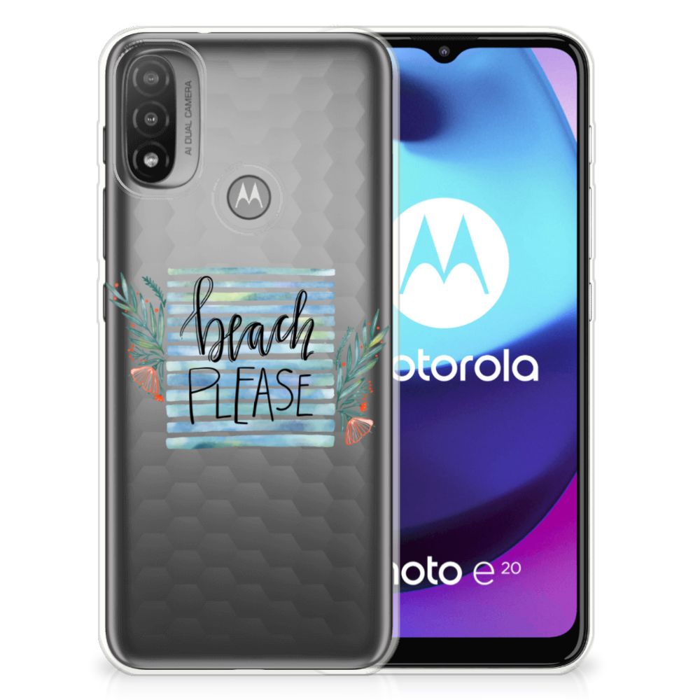 Motorola Moto E20 | E40 Telefoonhoesje met Naam Boho Beach