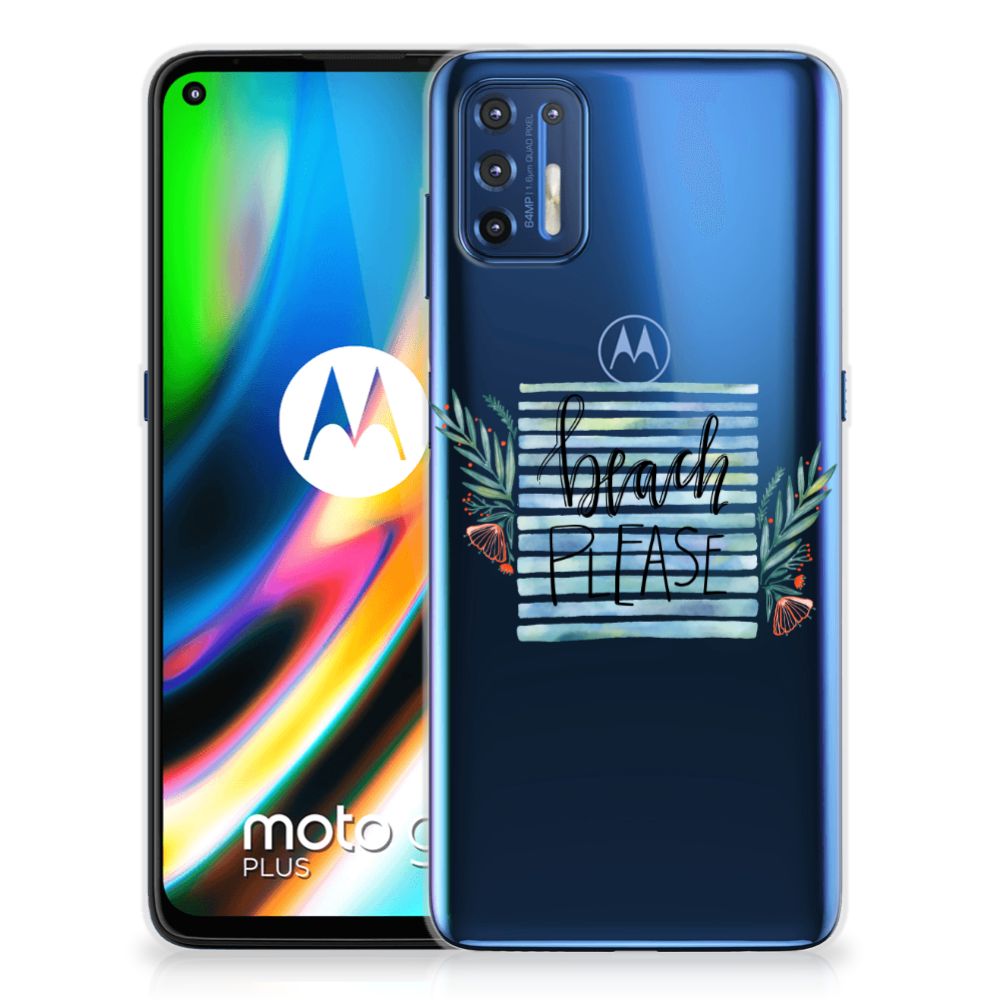 Motorola Moto G9 Plus Telefoonhoesje met Naam Boho Beach