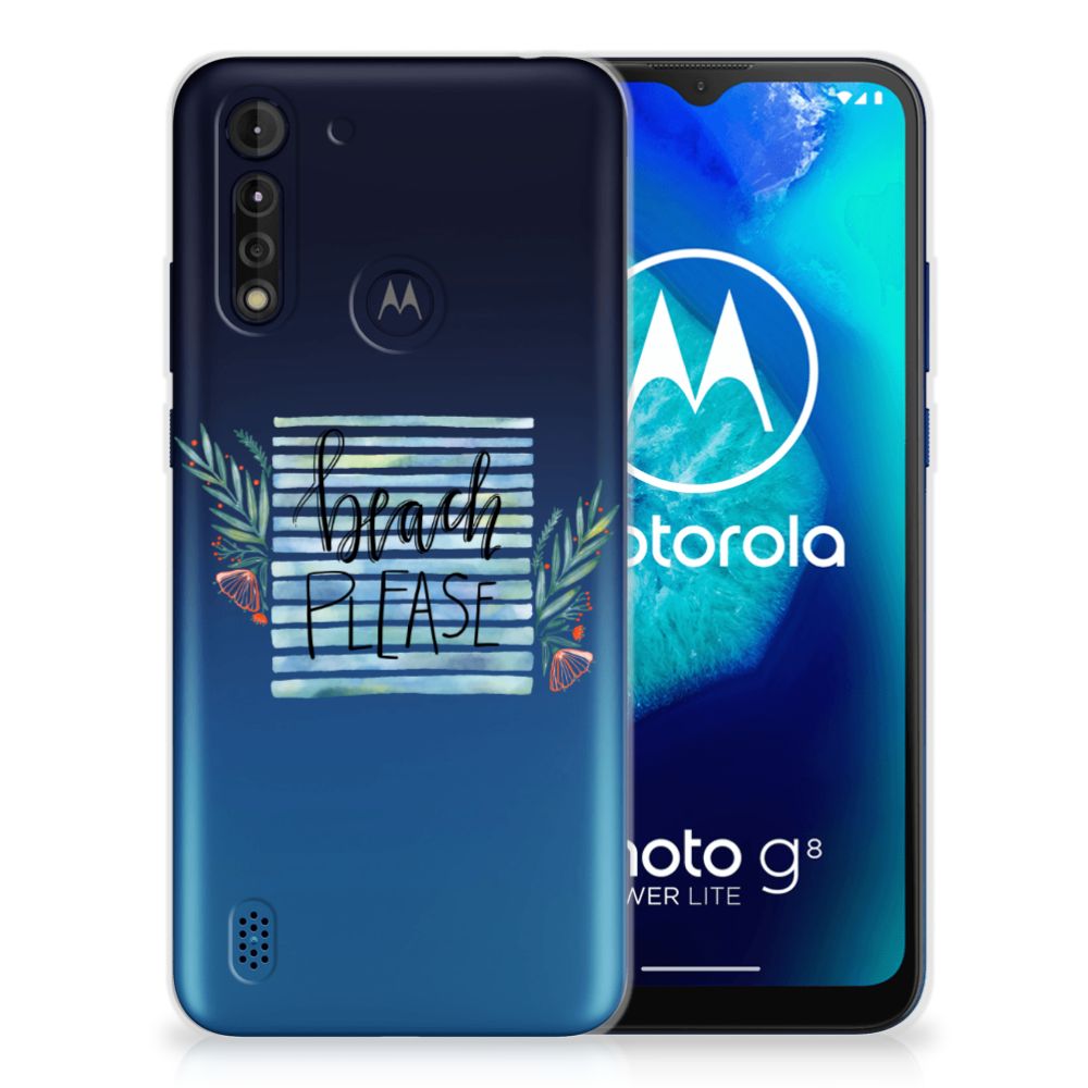 Motorola Moto G8 Power Lite Telefoonhoesje met Naam Boho Beach