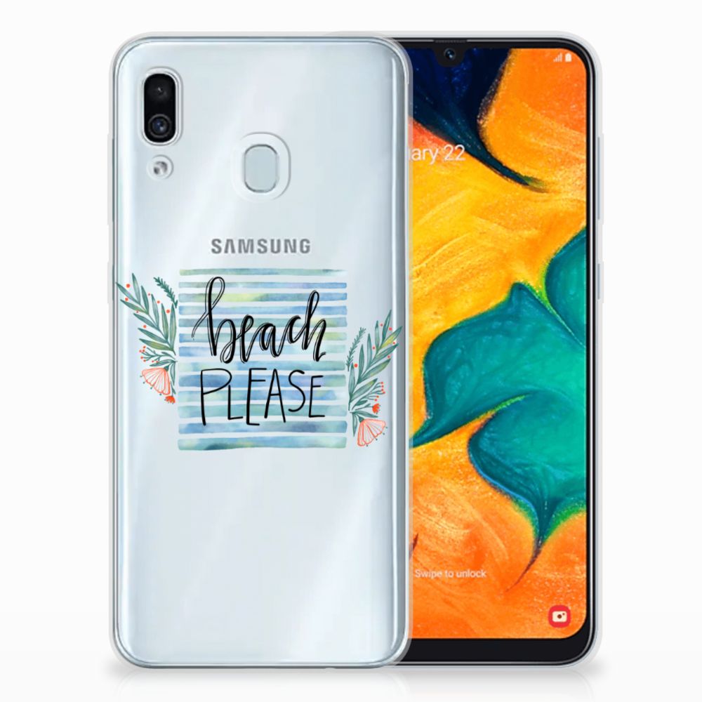 Samsung Galaxy A30 Telefoonhoesje met Naam Boho Beach