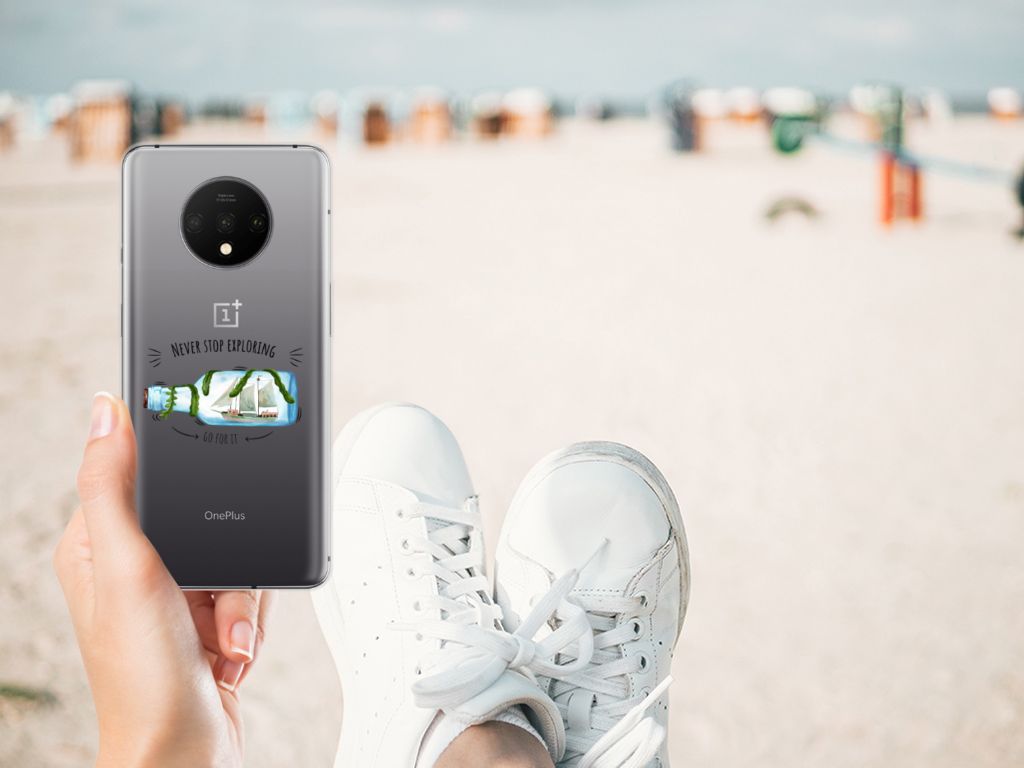 OnePlus 7T Telefoonhoesje met Naam Boho Bottle