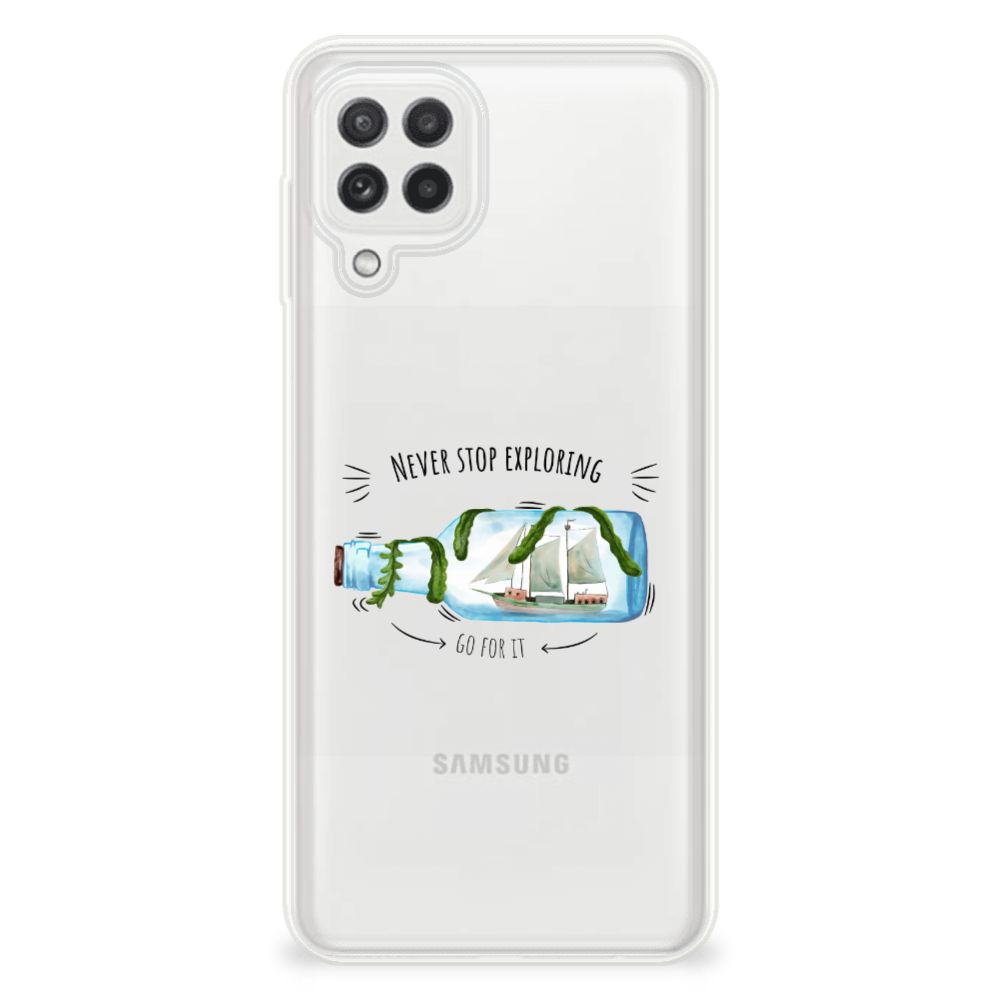 Samsung Galaxy A22 4G | M22 Telefoonhoesje met Naam Boho Bottle