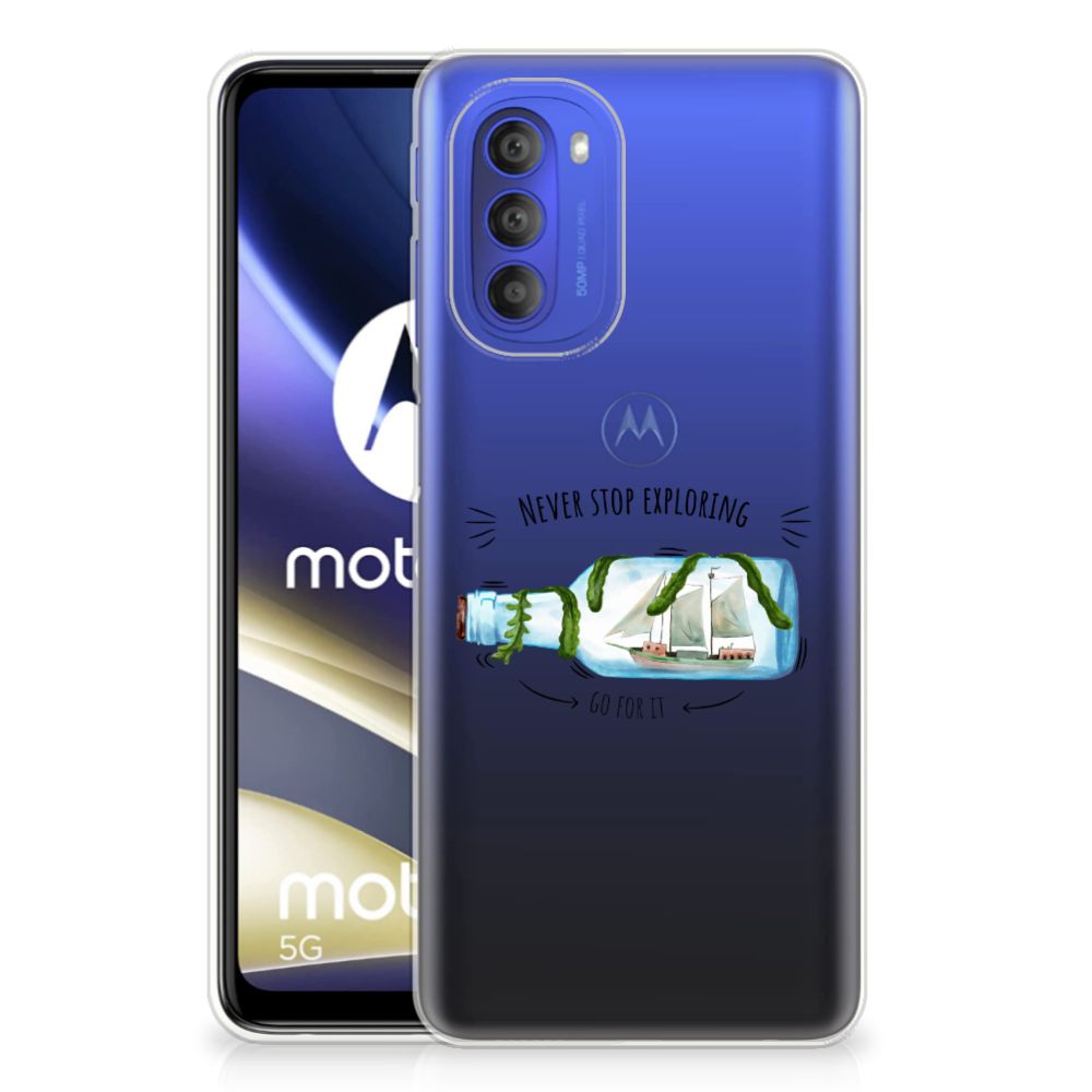 Motorola Moto G51 5G Telefoonhoesje met Naam Boho Bottle