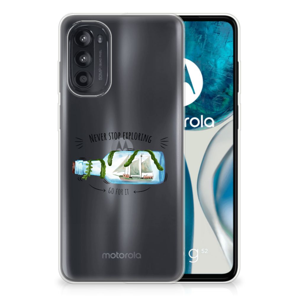 Motorola Moto G52/G82 Telefoonhoesje met Naam Boho Bottle