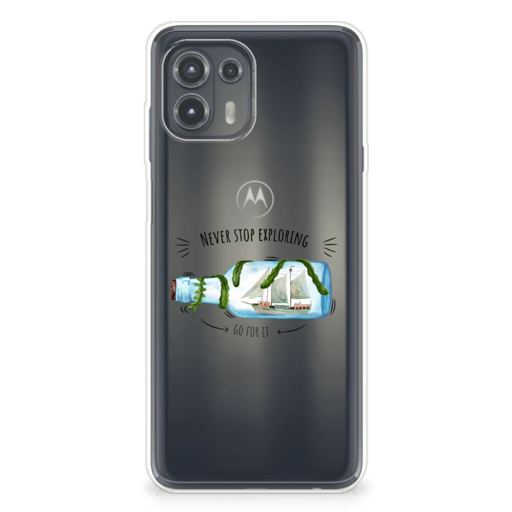 Motorola Edge 20 Lite Telefoonhoesje met Naam Boho Bottle