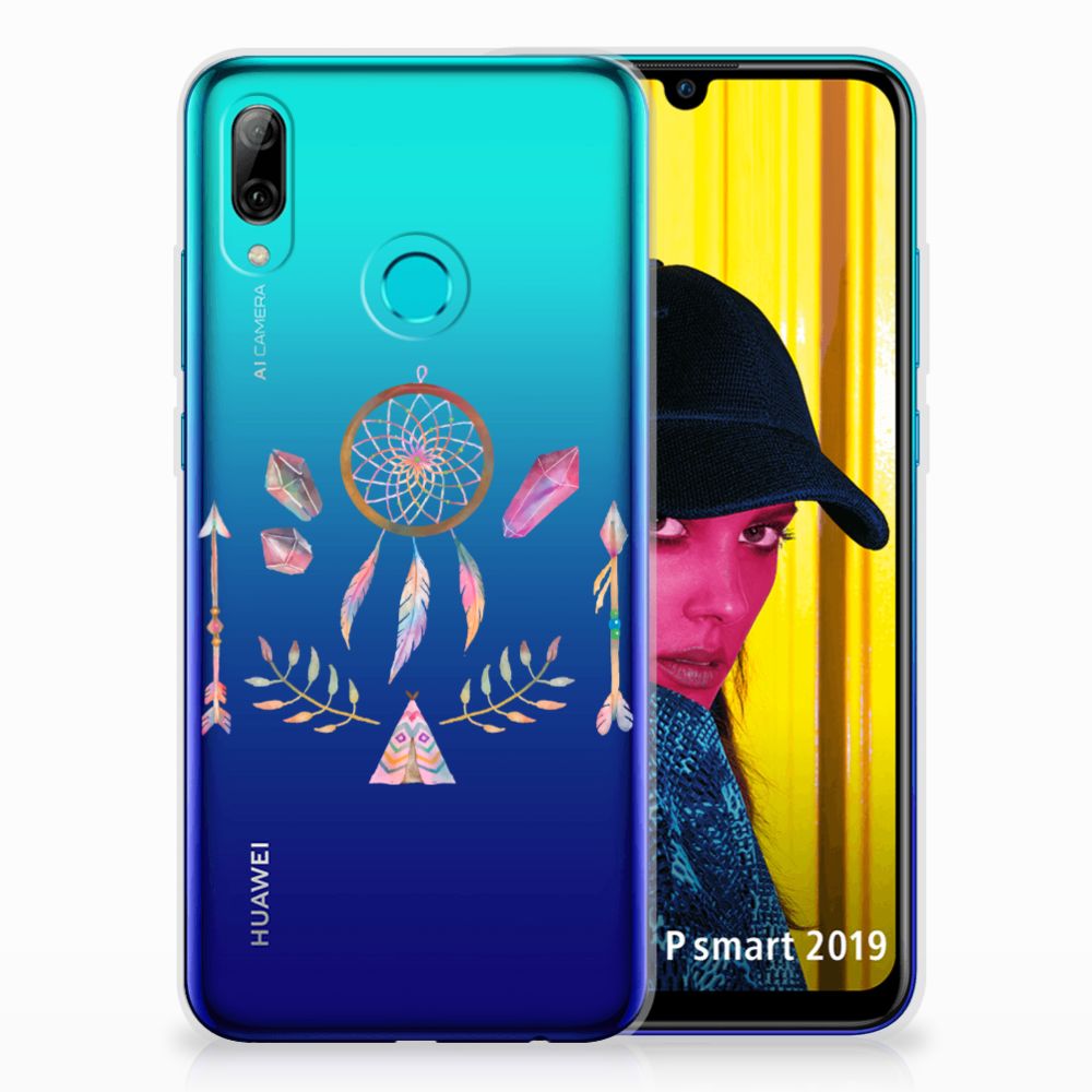 Huawei P Smart 2019 Telefoonhoesje met Naam Boho Dreamcatcher