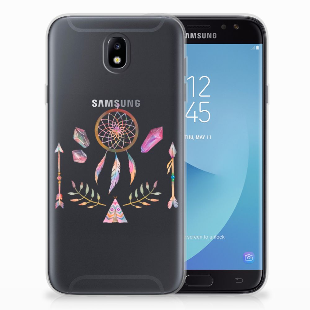 Samsung Galaxy J7 2017 | J7 Pro Telefoonhoesje met Naam Boho Dreamcatcher