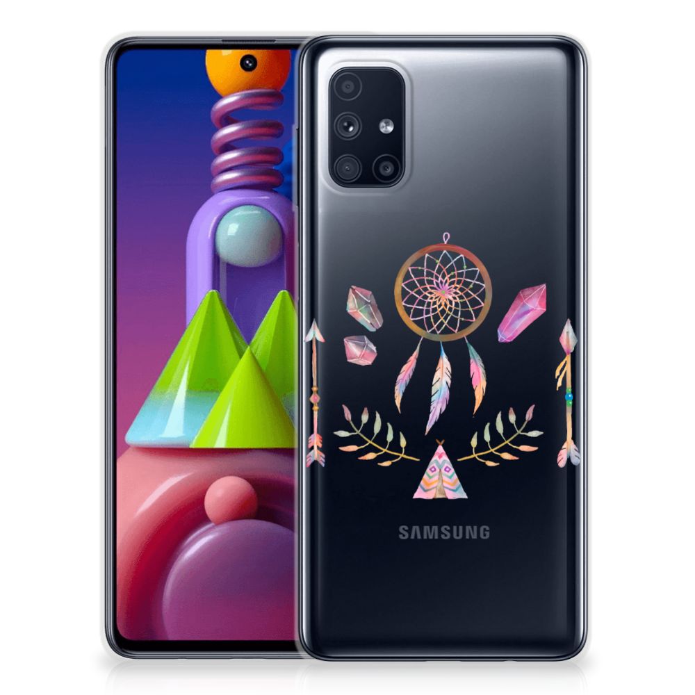 Samsung Galaxy M51 Telefoonhoesje met Naam Boho Dreamcatcher