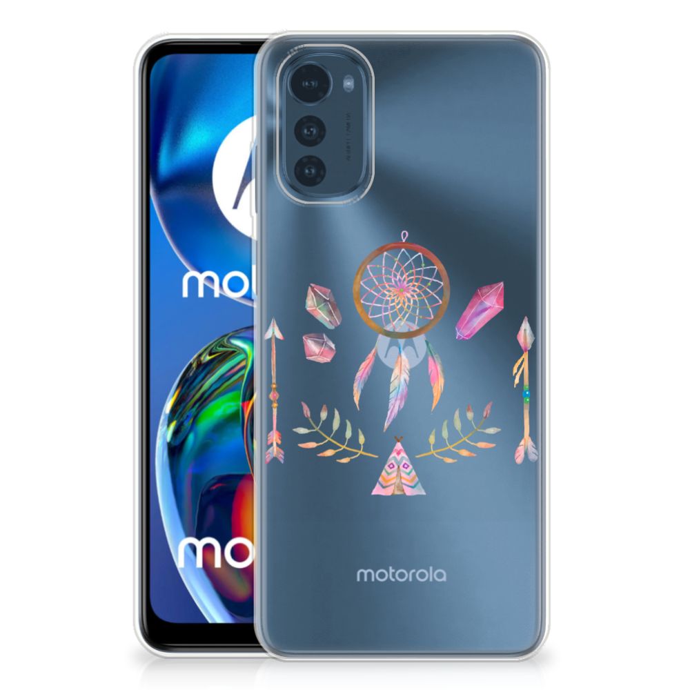 Motorola Moto E32/E32s Telefoonhoesje met Naam Boho Dreamcatcher
