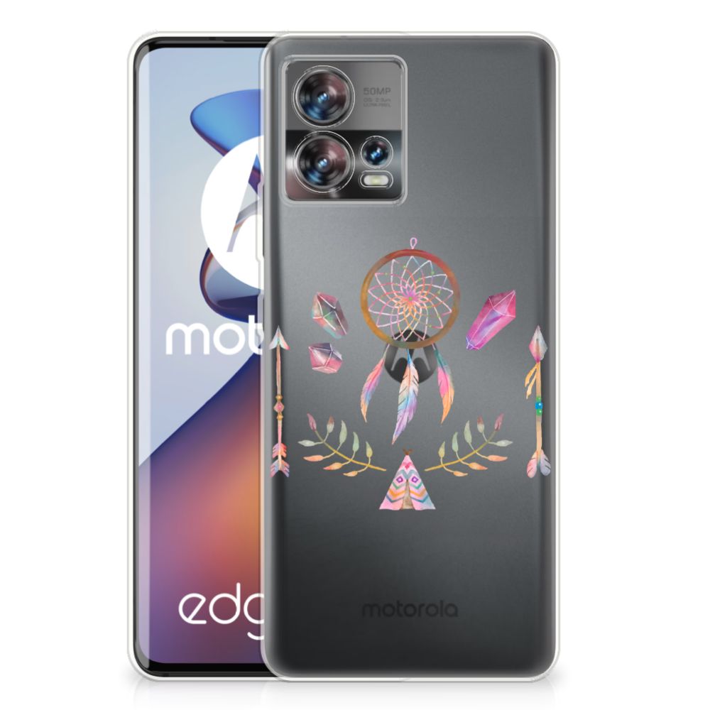 Motorola Edge 30 Fusion Telefoonhoesje met Naam Boho Dreamcatcher