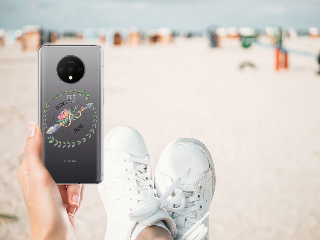 OnePlus 7T Telefoonhoesje met Naam Boho Dreams