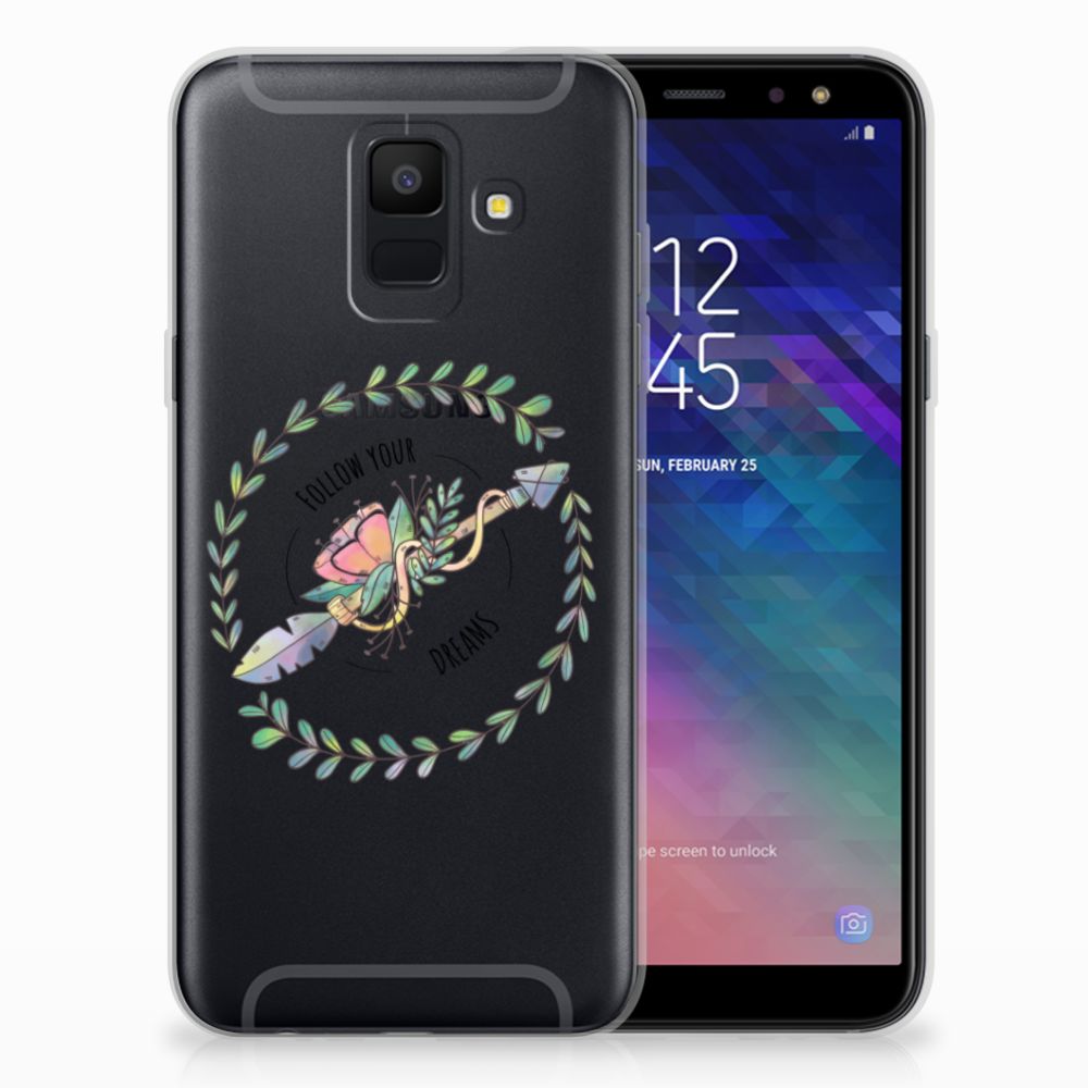 Samsung Galaxy A6 (2018) Telefoonhoesje met Naam Boho Dreams