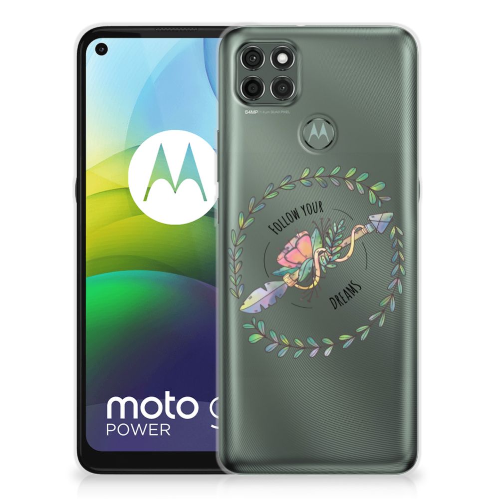Motorola Moto G9 Power Telefoonhoesje met Naam Boho Dreams