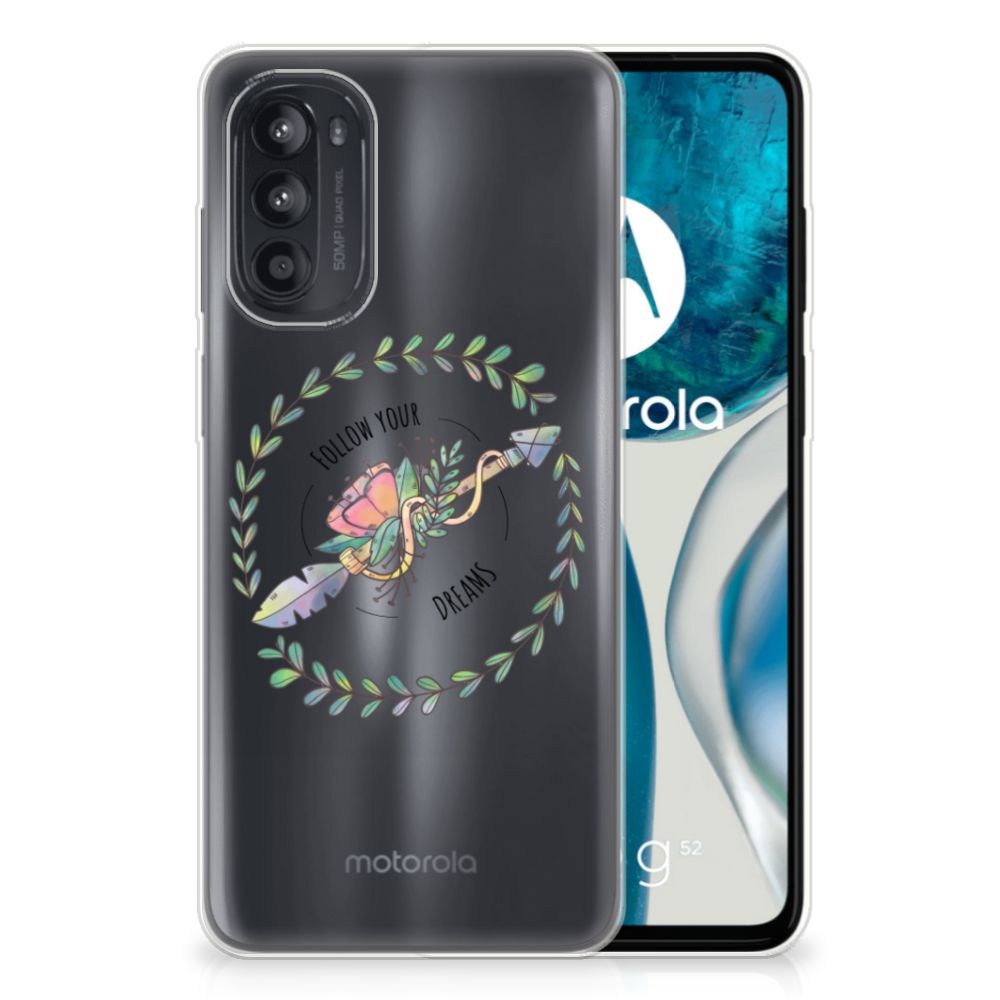 Motorola Moto G52/G82 Telefoonhoesje met Naam Boho Dreams