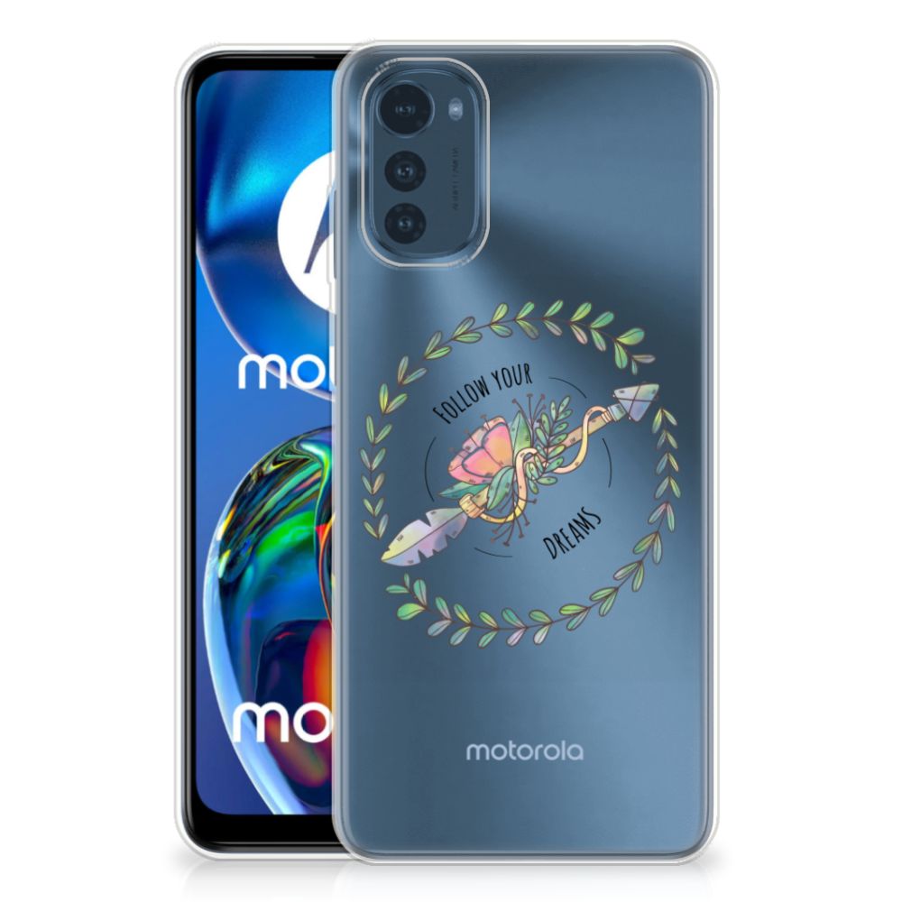 Motorola Moto E32/E32s Telefoonhoesje met Naam Boho Dreams