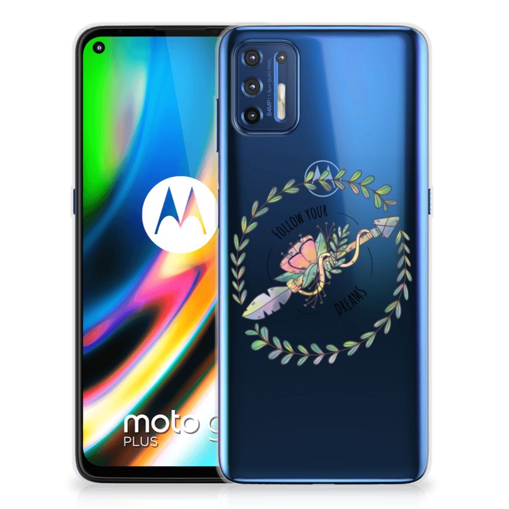Motorola Moto G9 Plus Telefoonhoesje met Naam Boho Dreams