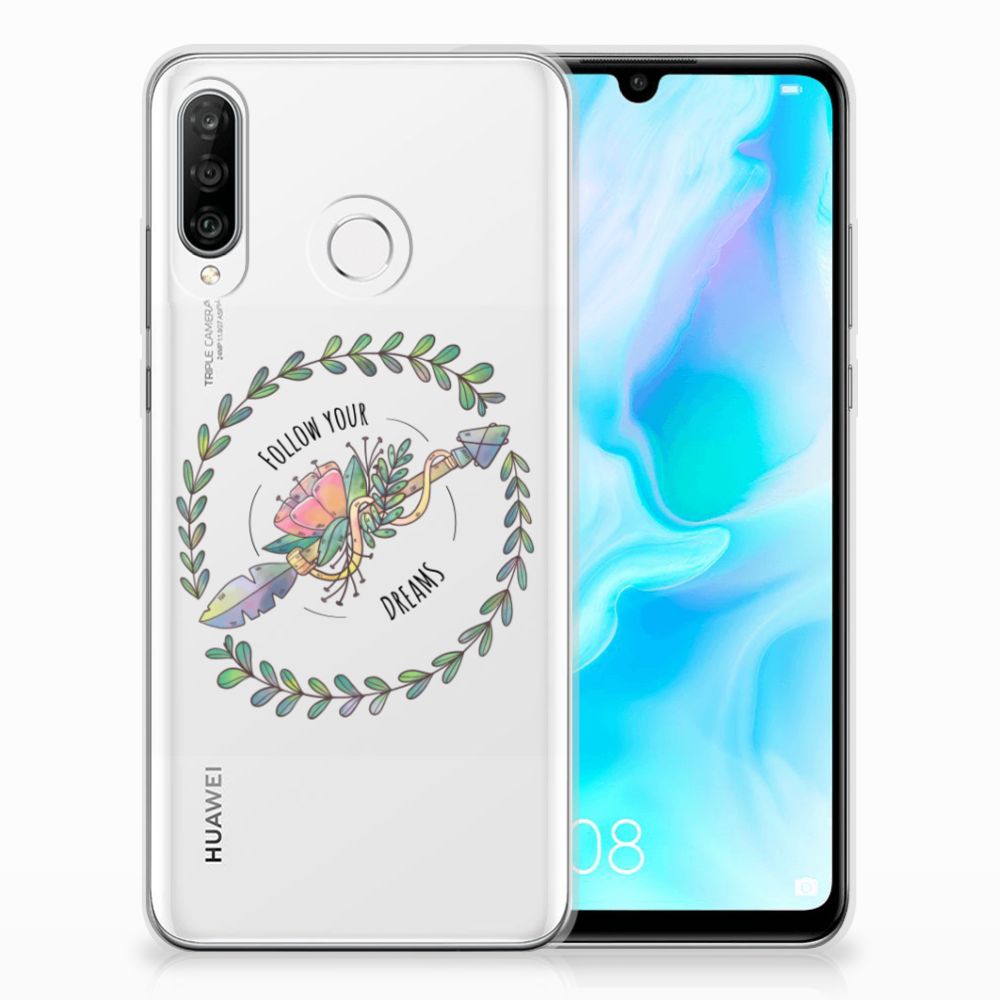 Huawei P30 Lite Telefoonhoesje met Naam Boho Dreams