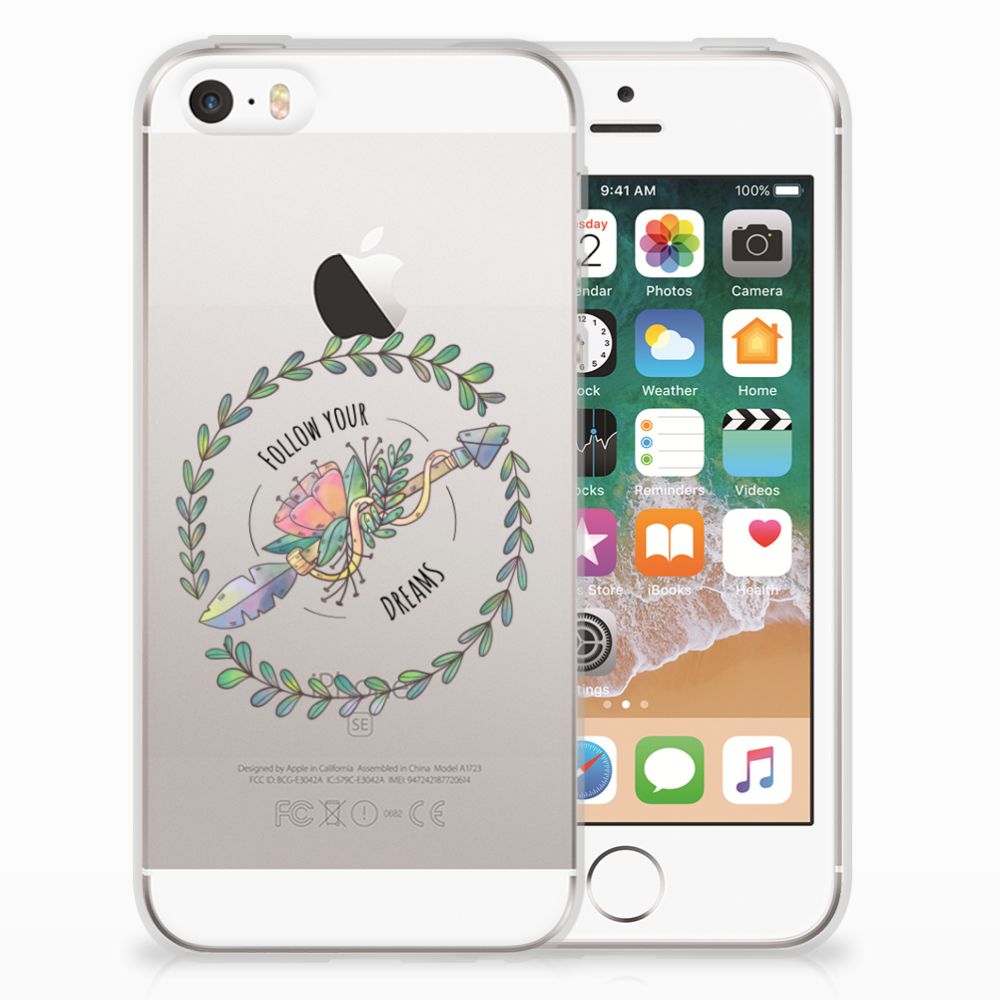 Apple iPhone SE | 5S Telefoonhoesje met Naam Boho Dreams