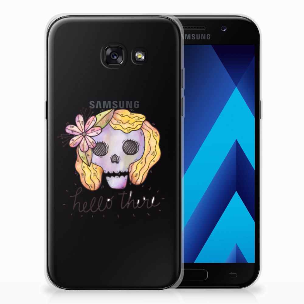 Silicone Back Case Samsung Galaxy A5 2017 Boho Skull