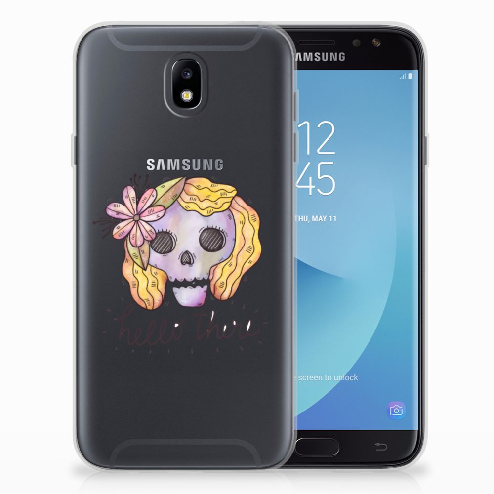 Silicone Back Case Samsung Galaxy J7 2017 | J7 Pro Boho Skull