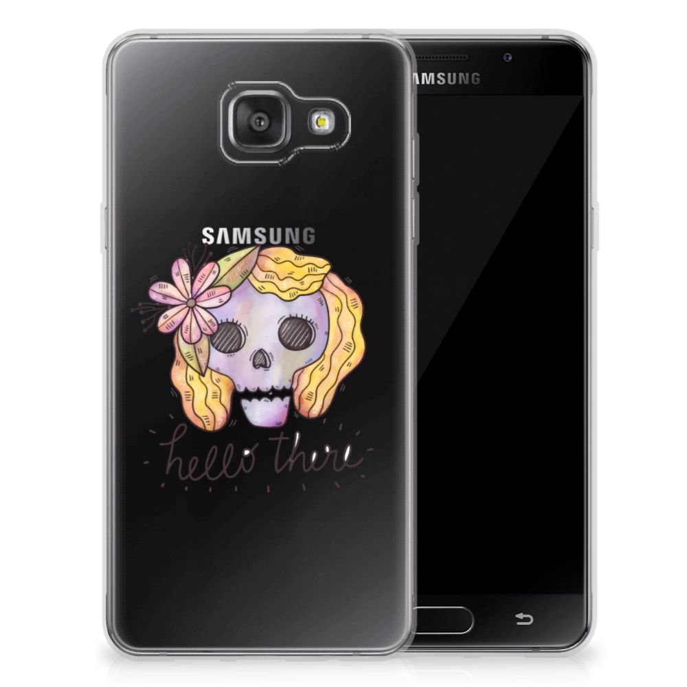 Silicone Back Case Samsung Galaxy A3 2016 Boho Skull