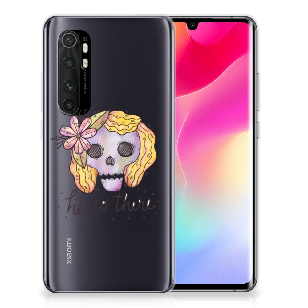 Silicone Back Case Xiaomi Mi Note 10 Lite Boho Skull