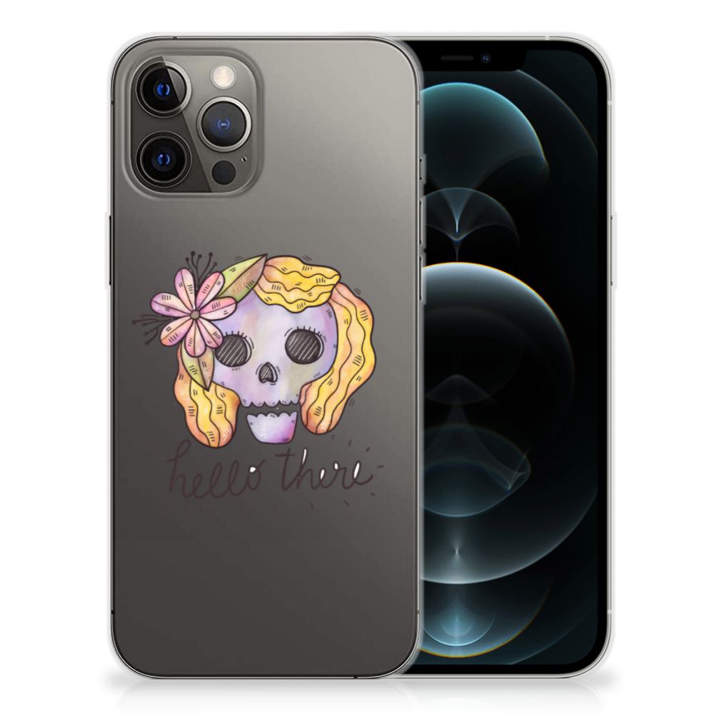 Silicone Back Case iPhone 12 Pro Max Boho Skull