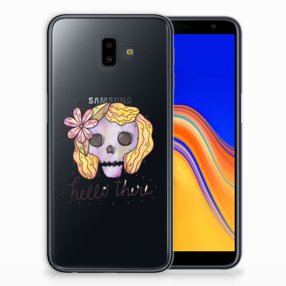 Silicone Back Case Samsung Galaxy J6 Plus (2018) Boho Skull