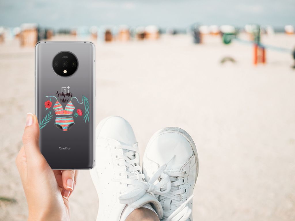 OnePlus 7T Telefoonhoesje met Naam Boho Summer