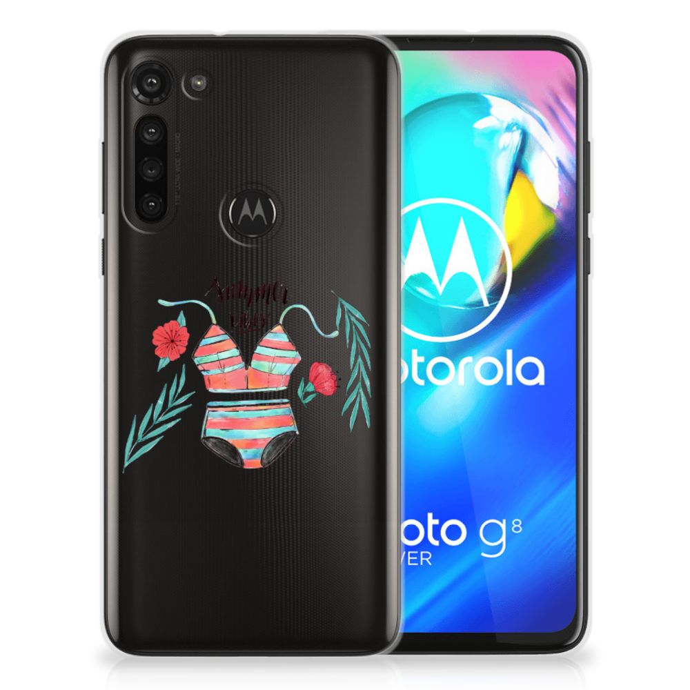 Motorola Moto G8 Power Telefoonhoesje met Naam Boho Summer
