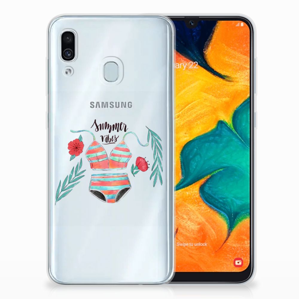 Samsung Galaxy A30 Telefoonhoesje met Naam Boho Summer