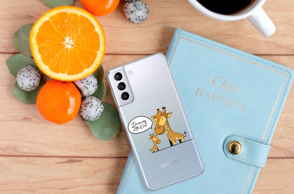 Samsung Galaxy S21 Plus Telefoonhoesje met Naam Giraffe