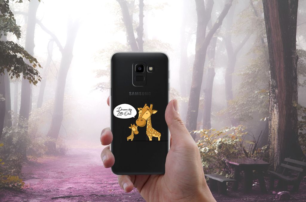 Samsung Galaxy J6 2018 Telefoonhoesje met Naam Giraffe