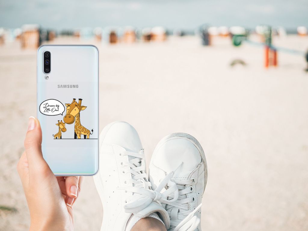 Samsung Galaxy A50 Telefoonhoesje met Naam Giraffe